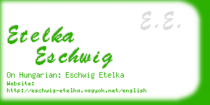 etelka eschwig business card